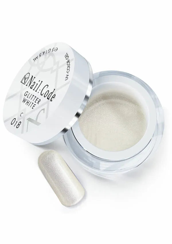 C018 Glitter White – UV/LED Color Gel